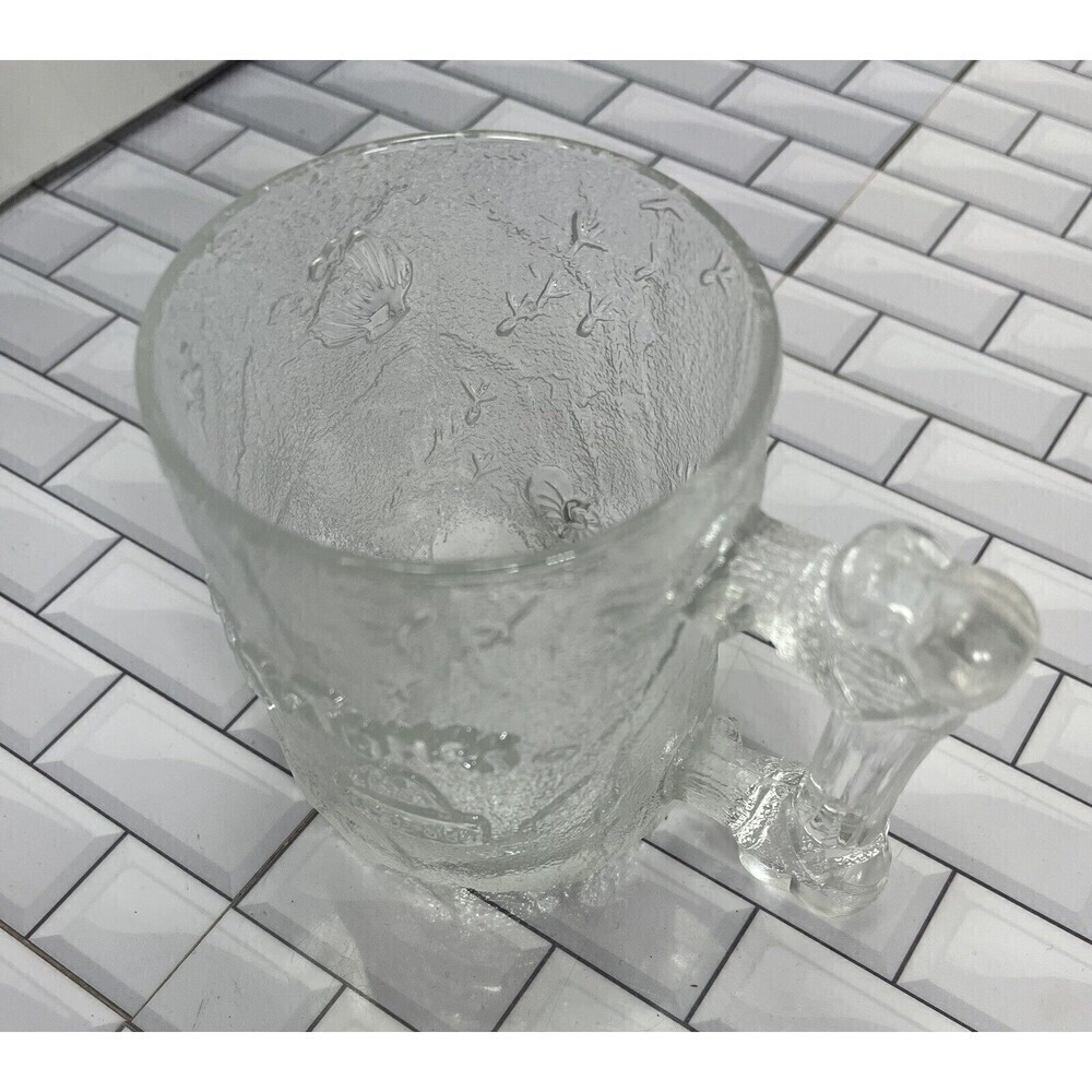 1993 Original McDonalds Flintstones Mug in perfect condition, clear glass - Picture 3 of 12